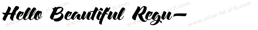 Hello Beautiful Regu字体转换